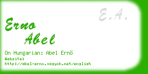 erno abel business card