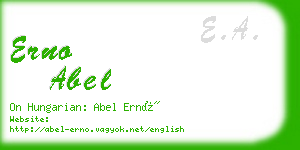 erno abel business card